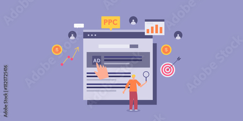User engages with top placed sponsored listing, digital marketer strategically deploys PPC advertising campaign for instant results driven sales growth.