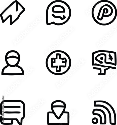 social media icons set