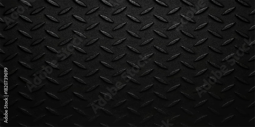 Seamless dark metallic carbon fiber texture industrial pattern background design