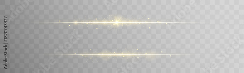 A thin gold sunbeam line glows with polished shimmer and transparent radiant depth. Sparkle points float gently beside the beam. The effect highlights compositions with warm elegant shine.