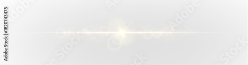 Bild auf Leinwand A ribbon of golden sparkle light forms a soft flash curve with brilliant highlights