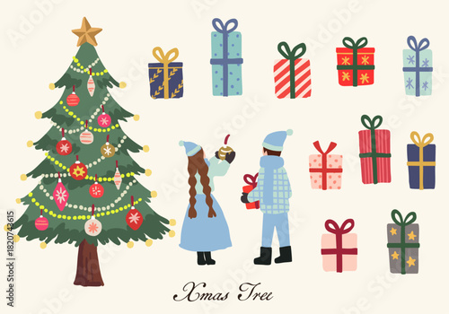 シンプル可愛い＊クリスマスイラスト＊ChristmasTree