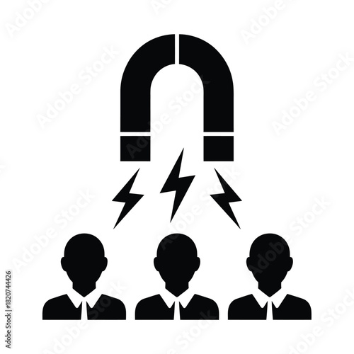 Magnet attracting business professionals and customers