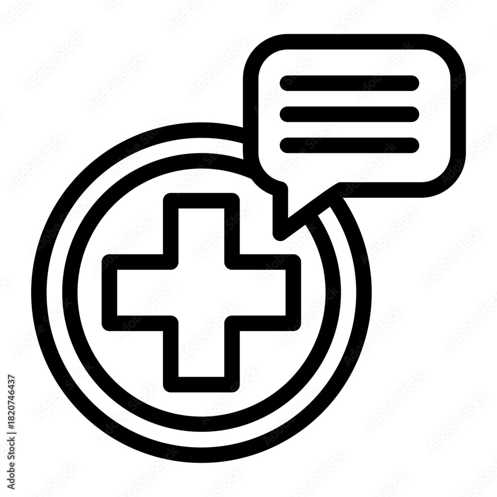 Fototapeta premium medical chat icon