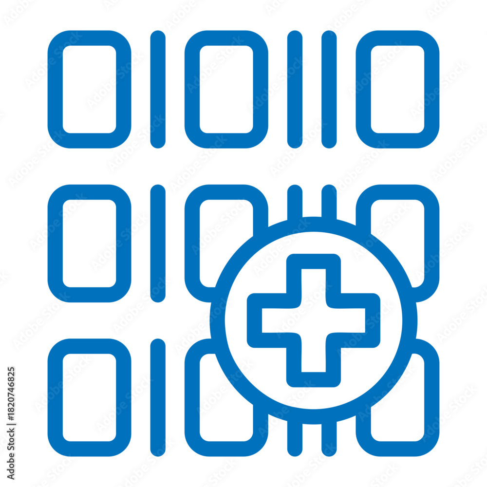 Fototapeta premium cyber healthcare icon