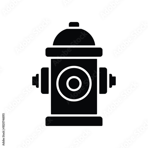 Black silhouette of a fire hydrant