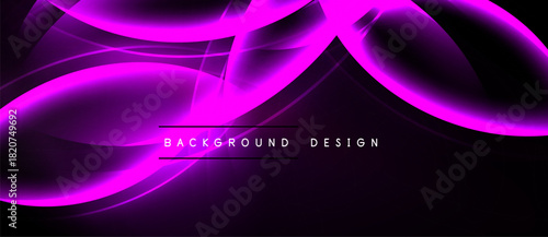 Abstract purple waves over dark background. Modern design element, suitable for digital projects or presentations. Simple, elegant.