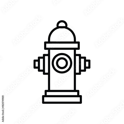Simple line art icon of a fire hydrant