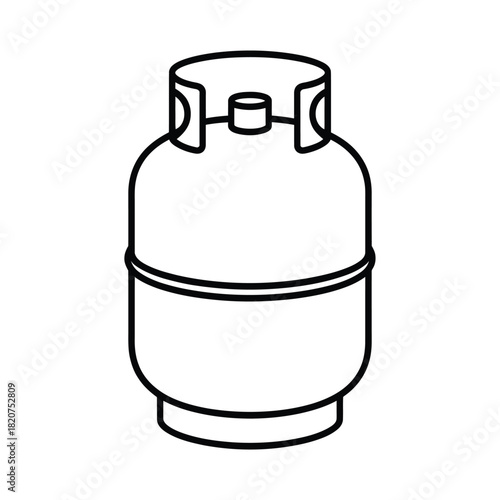 Simple line drawing of a propane gas tank