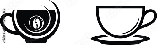 Elegant Minimal Coffee Cup Logo | Modern Cafe Branding Vector Design