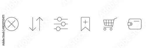Contact Us line icons. Web and user related icons. communication line icons. Vector illustration.