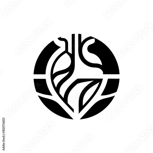 A black silhouette of a single elegant swan with its neck curved gracefully isolated on a transparent background silhouette isolated on transparent background