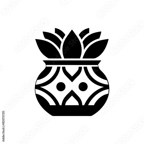 A stark black silhouette of a single abstract geometric shape with sharp angles and defined edges isolated on transparent background silhouette