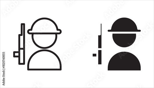 Set Ikon Militer Patriotik – Koleksi Vektor Simbol Amerika, Set Ikon Hari Kemerdekaan