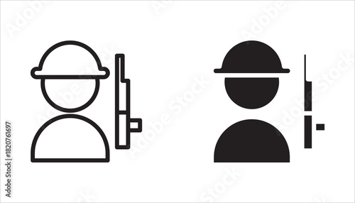 Set Ikon Militer Patriotik – Koleksi Vektor Simbol Amerika, Set Ikon Hari Kemerdekaan