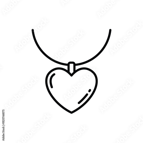 Necklace jewelry icon. Outline set of necklace jewelry vector icons for web design isolated on white background