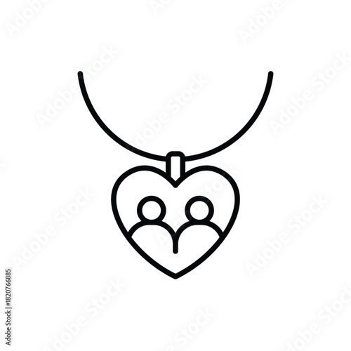 Necklace jewelry icon. Outline set of necklace jewelry vector icons for web design isolated on white background