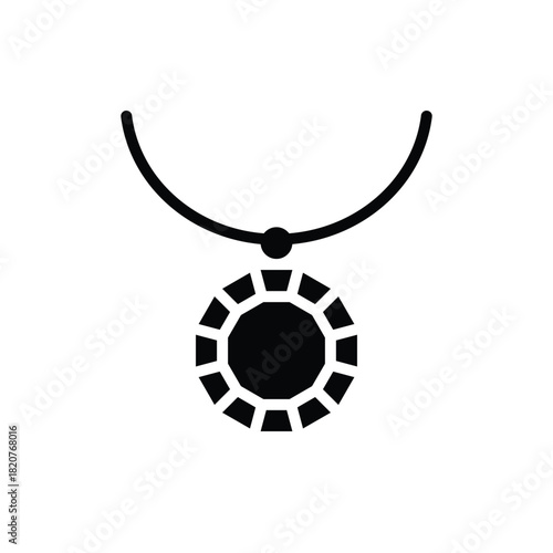 Necklace jewelry icon. Outline set of necklace jewelry vector icons for web design isolated on white background
