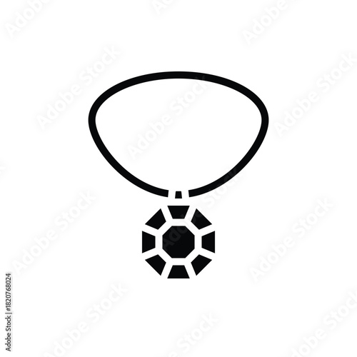 Necklace jewelry icon. Outline set of necklace jewelry vector icons for web design isolated on white background