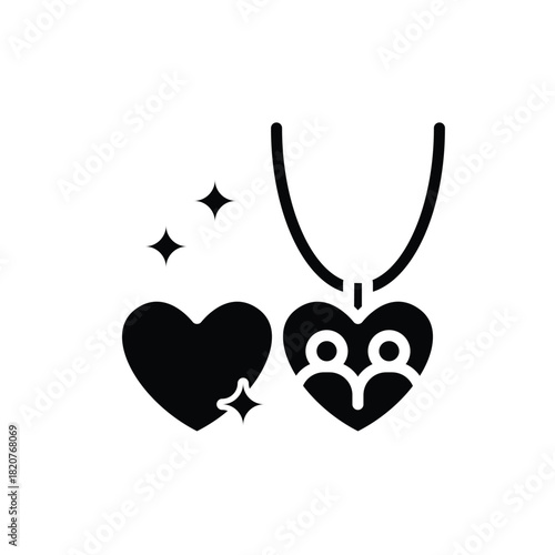 Necklace jewelry icon. Outline set of necklace jewelry vector icons for web design isolated on white background