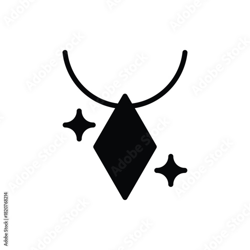 Necklace jewelry icon. Outline set of necklace jewelry vector icons for web design isolated on white background