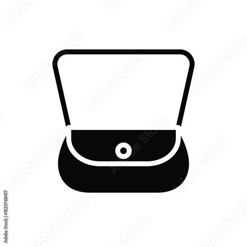 bags icon, sling bag. Vector graphic illustration. Suitable for website design. slingbag fashion flat technical drawing template isolated