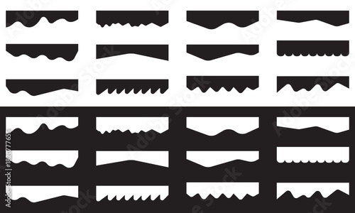 Border shape wave design, dividers shapes, frame template curve collection. vector shape design. graphic design elements. eps file.