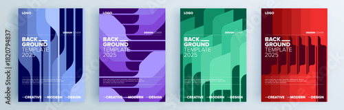 Modern abstract covers set, minimal covers design. Colorful geometric background, vector illustration.