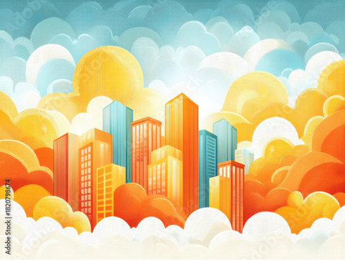 Cartoon skyline vector illu...