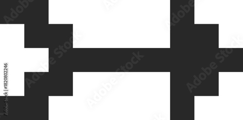 Pixel art different directions 8 bit gaming console style sign. Interface icon