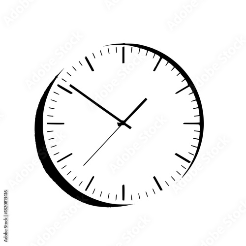 Clock face illustration time management concept deadline reminder analog clock design graphic resource vector art