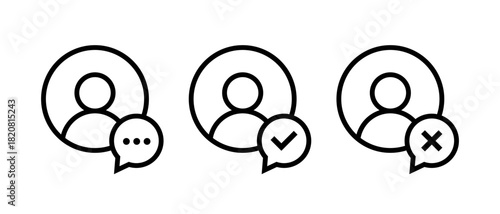 Voice and Speaking Icons Set. Communication, Chat, Microphone, Podcast, Sound Symbols