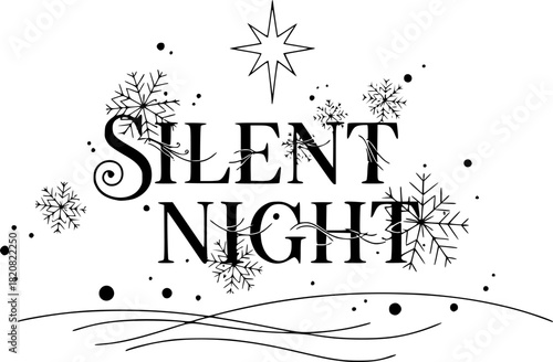 Silent Night design, a beautiful Christmas message
