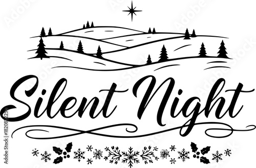 Silent Night design, a beautiful Christmas message
