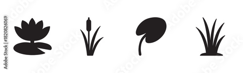 Monochromatic doodle set of camping and hiking essentials with a tent, oil lamp, bonfire, rucksack with a sleeping bag, and a guitar, drawn in a simple outline sketch style