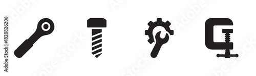 A collection of hand-drawn doodle icons including a ticket, matchsticks, a glowing lamp, and a hand mirror, illustrated in a simple blue and black two-color graphic style