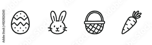 A collection of blue and black doodle illustrations featuring a camel, tent, campfire, star, and moon, representing a desert camping theme in a hand-drawn style