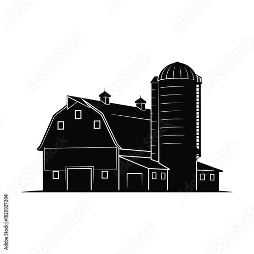 Silhouette of a modern city skyline at dusk