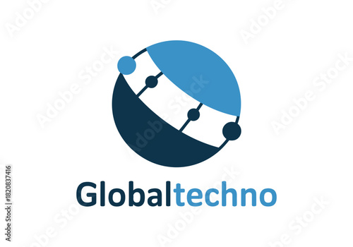 The Globaltechno logo, representing a sphere with interconnected nodes, symbolizes advanced technology and worldwide connectivity for modern businesses.