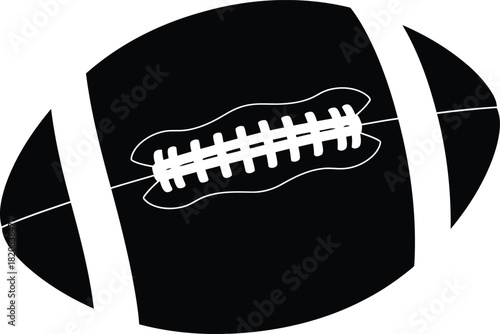 American football silhouette isolated sport equipment graphic vector