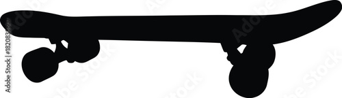 Silhouette skateboard extreme sports youth lifestyle icon vector