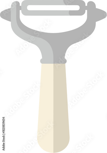 Y shaped vegetable peeler kitchen utensil vector illustration.