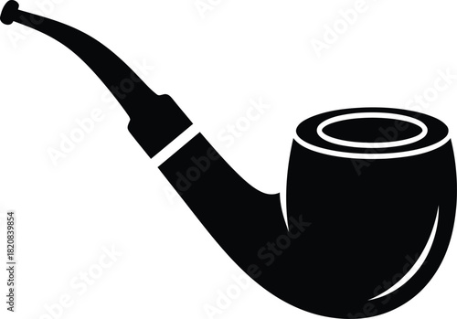smoking pipe isolated on white background