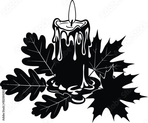 silhouette of a tree with leaves