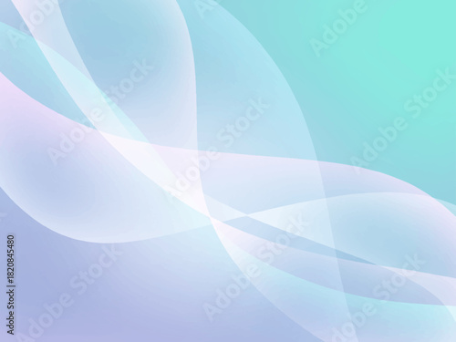 青と紫色のグラデーションと透明感のあるウェーブの背景