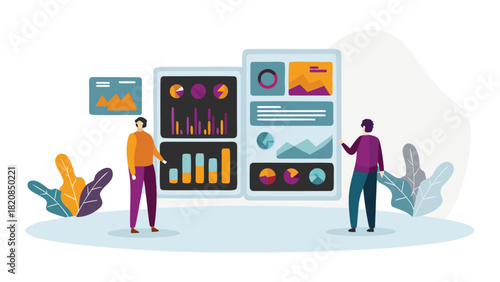 Futuristic dashboard displaying ai driven predictive analytics with data visualizations charts and graphs for business intelligence and decision making