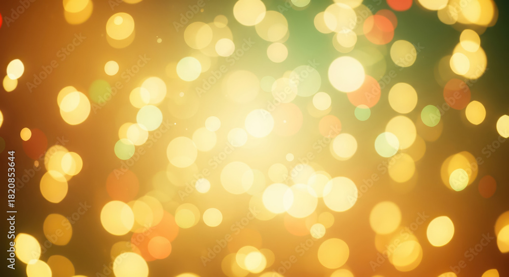 Obraz premium Golden Bokeh Light Background with Warm Glowing Circles