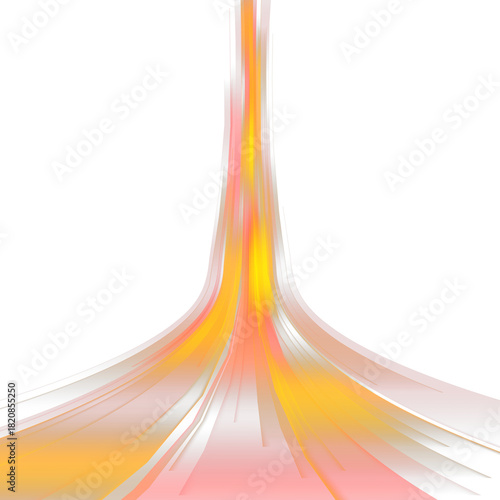 Bright yellow neon streaks flow in abstract loops over a night highway. Motion blur creates sense of dynamic speed. Perfect for cyberpunk, racing, and sci-fi visuals. PNG