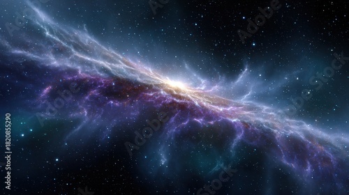 Wallpaper Mural A breathtaking cosmic scene featuring a vibrant galaxy with swirling colors and stars, capturing the beauty of the universe. Torontodigital.ca