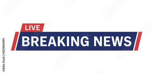 Live breaking news banner indicates an urgent and important broadcast is happening right now.